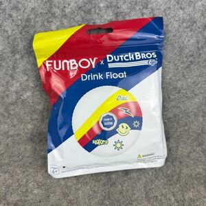 FUNBOY x Dutch Bros Drink Float Pool Inflatable Cup Holder New With Tags 12 Inch